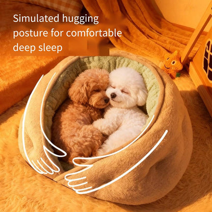 Canil Engrossado Inverno Quente Cama de Segurança Pequeno Cão Teddy Do Que Urso Dormindo Suprimentos para Animais de Estimação para Todas as Estações 2025 Tapete para Cães
