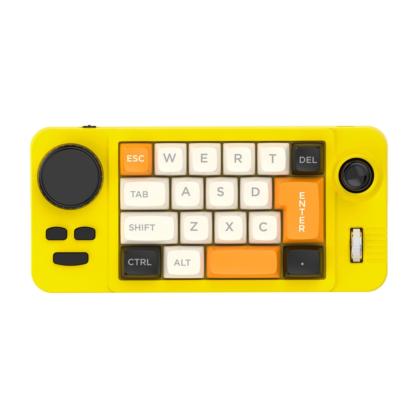 Teclado Mecânico com Fio Hot-Swap com Scroll de Volume Joystick Teclado Numérico de 19 Teclas Programáveis para Computador Portátil Joystick com Macro Definida