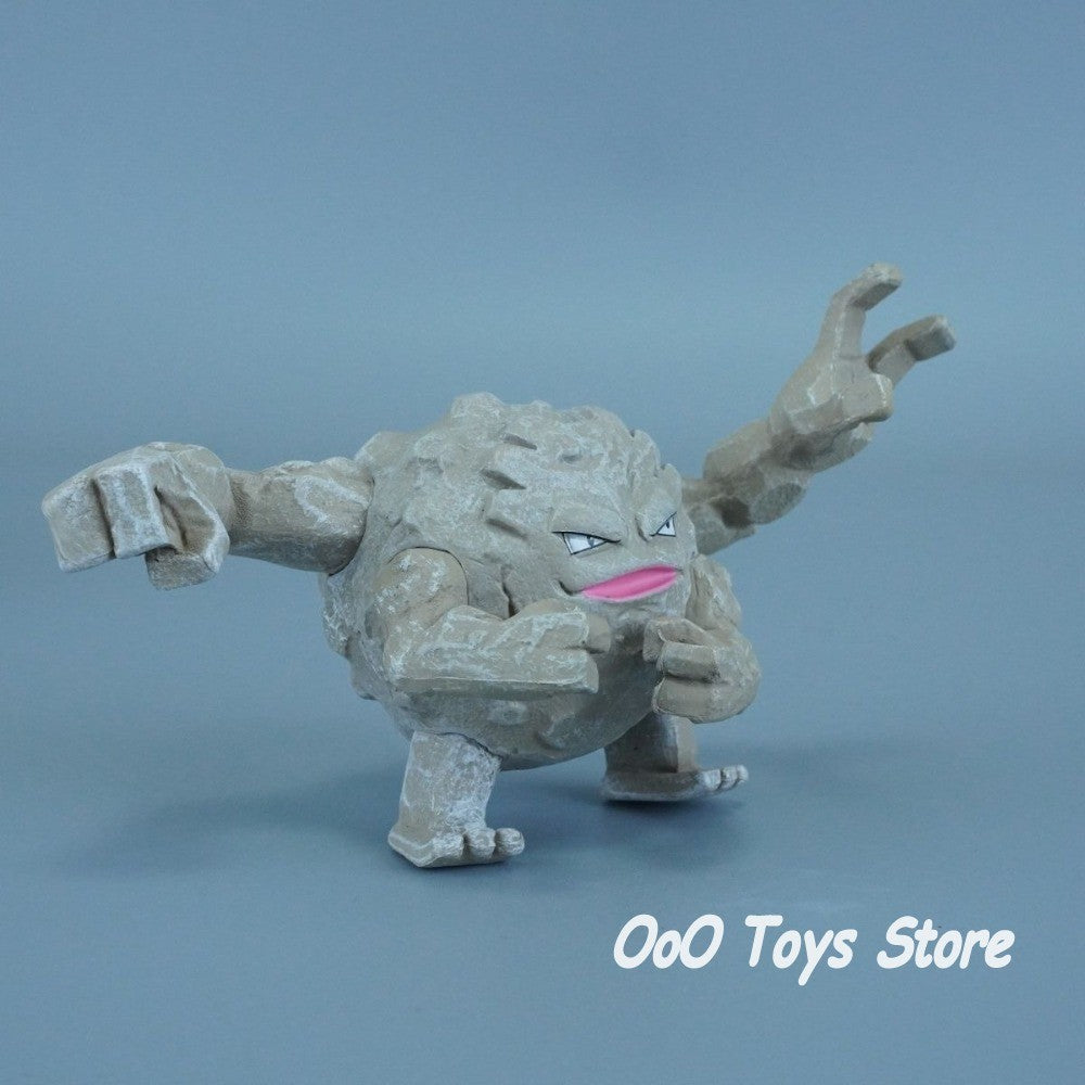 Anime Pokemon Figura Geodude Combinação Evolutiva Bonecos de Ação Pvc Modelo de Coleção Brinquedos para Presentes Infantis 2-7cm