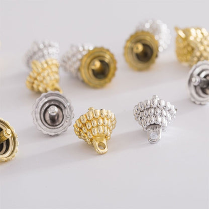 50/100pcs Creative Accessory Christmas Parts Pendant Set Balls Charms Pendants Caps Decoration Holder Sphere Stand Replacement