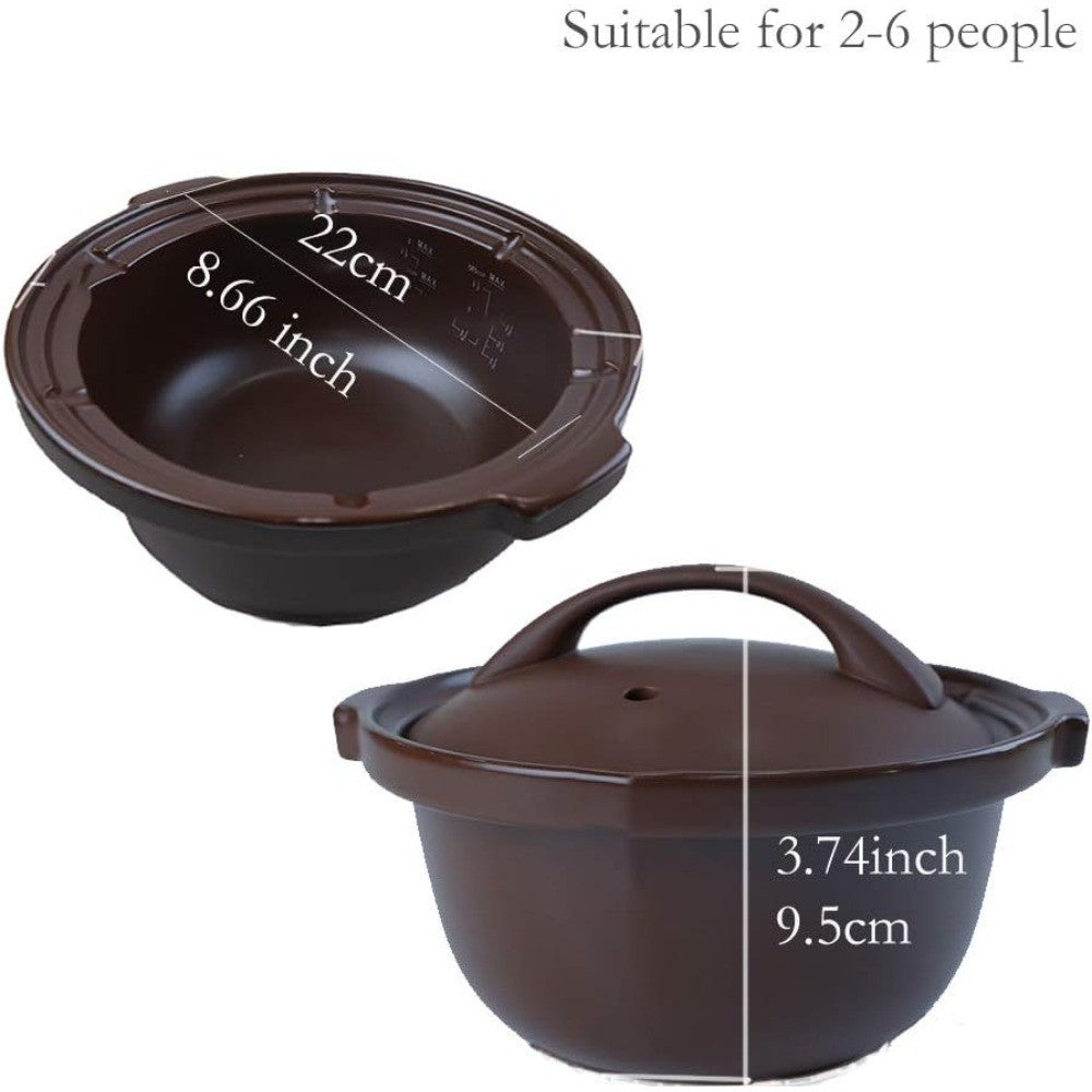 Panela Elétrica de Barro TZ30 para Arroz e Mingau, Panela de Cozimento de Cerâmica com Porcelana Não Vitrificada