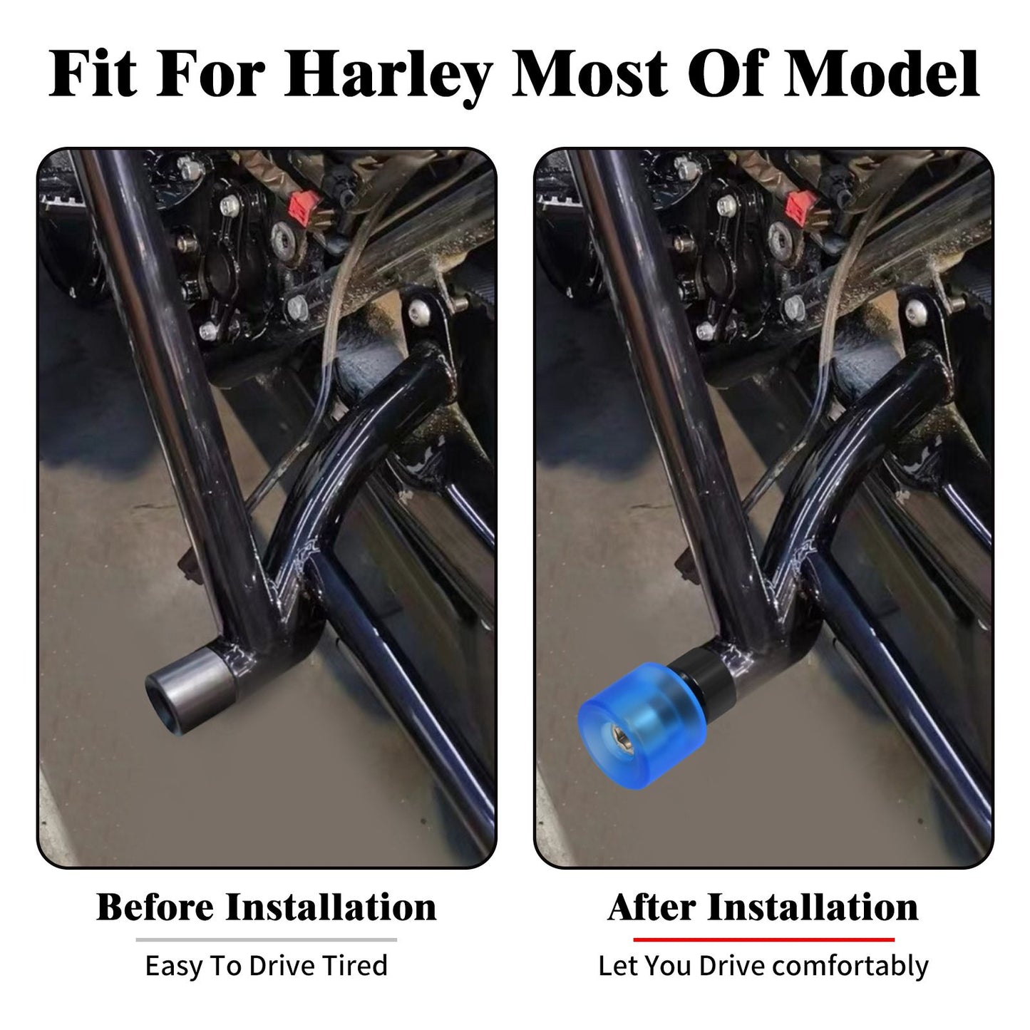Protetor de motor contra queda M12 para motocicleta, protetor de barra de impacto, preto/azul, para Harley Touring FLHR Softail Dyna Sportster