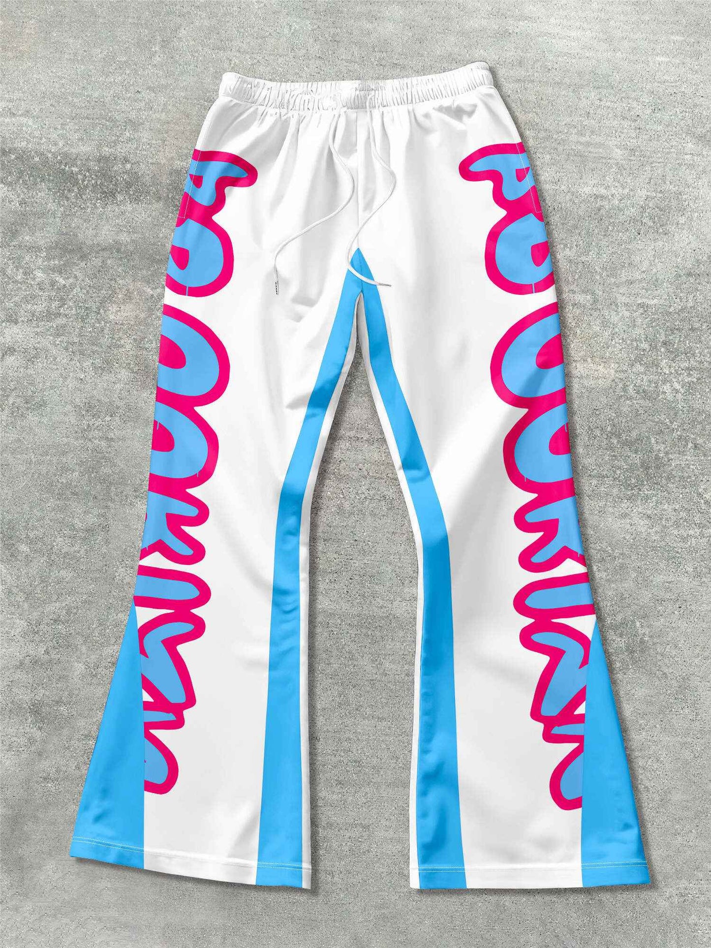 Y2k Flared Pants Men Loose 3D Print Trousers Casual Sweatpants Mid Waist Sporty Female Clothes Streetwear Hip Hop Vintage Pants