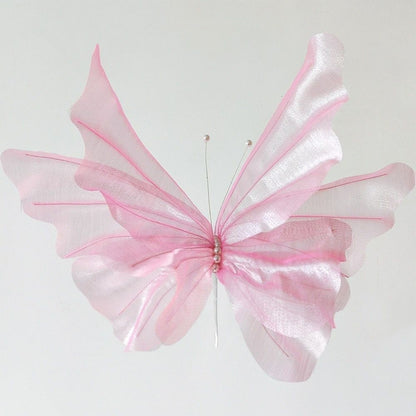 50cm Big Simulation Butterfly 3D Outdoor Shopping Mall Wedding Festival Decoration Hollow Large Hanging Gauze Fake Butterfly