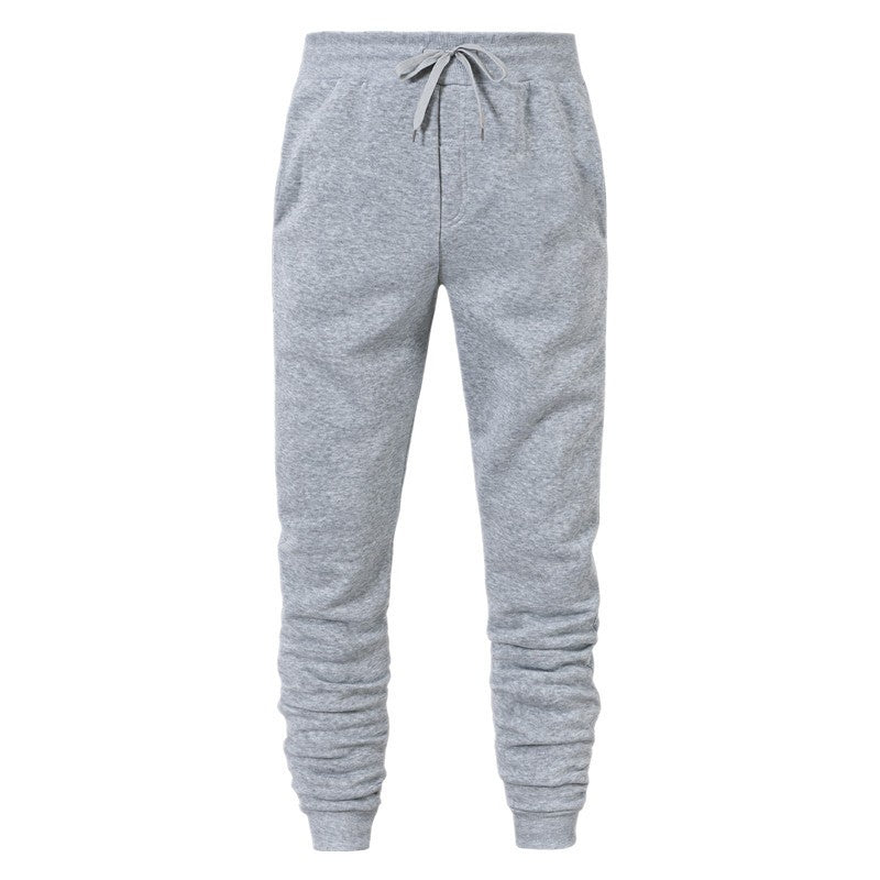 Winter Lambswool Warm Casual Pants Men's Fitness Jogging Sweatpants Male Solid Drawstring Bottoms Fleece Straight Trousers M-5Xl