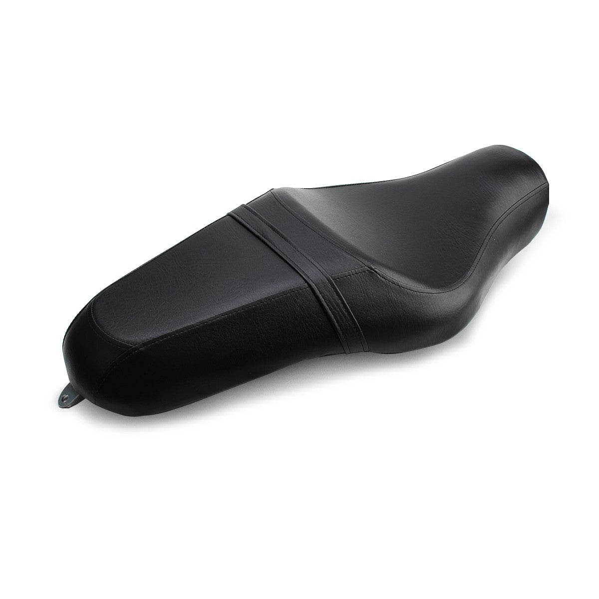 Assento Duplo de Couro Sintético Preto para Moto Harley Sportster XL883 XL1200 48 Almofada de Assento para Piloto e Passageiro Traseiro