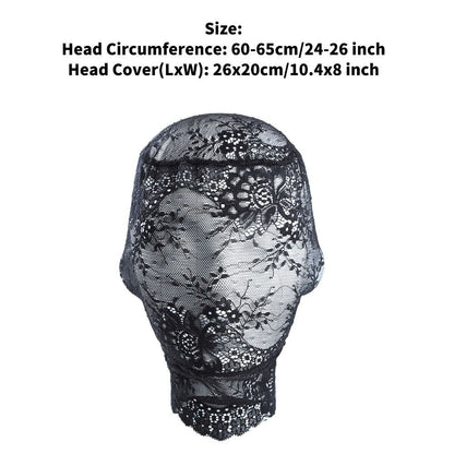 Sexy Lace Head Cover Full Face Halloween Eye Mask Cosplay Festival Party Mask Adult