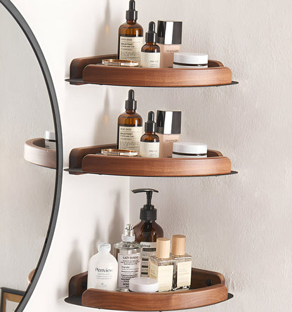 bathroom shelves wall mounted toilet and bathroom storage solid wood non perforated triangular frame wall corner rack