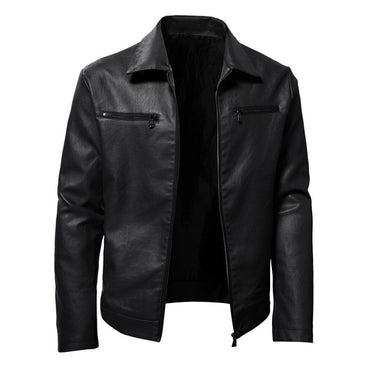 New Men Quality Casual Pu Leather Coat Red Black Slim Rider Style Leather Jacket Popular Young Leather Jackets