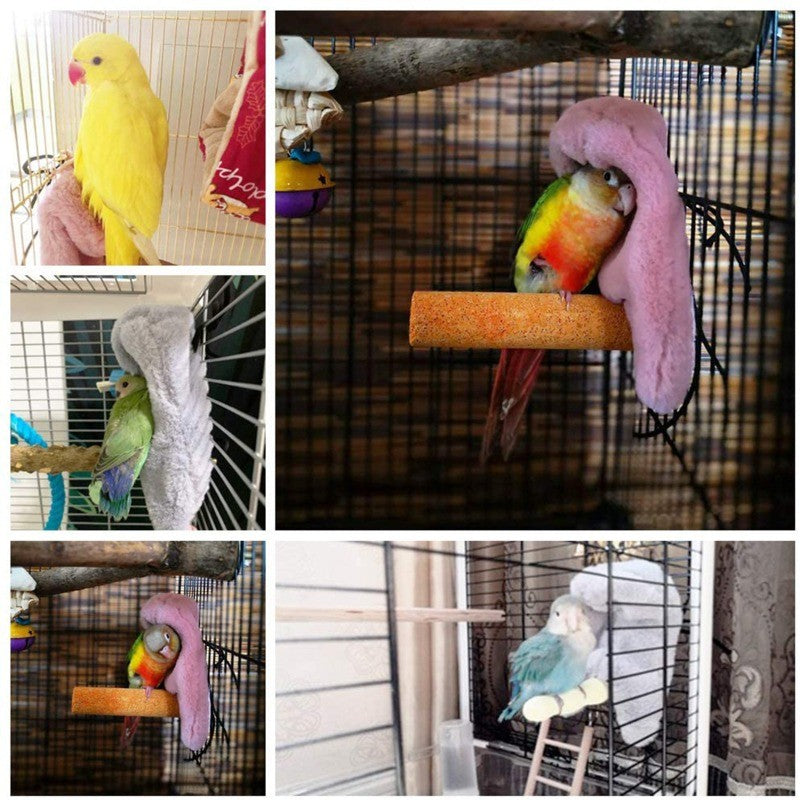 Ninho de Xale de Pássaro Quente de Inverno Canto Manta de Papagaio Tenda Suspensa de Pequeno Animal de Estimação Decoração de Gaiola para Periquito Agapornis Calopsita