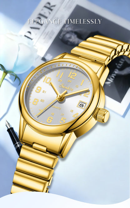 SUNKTA Women's Quartz Wristwatches Top Brand Luxury Bracelet Watch Gift For Women Fashion Simple Sport Waterproof Ladies Watch