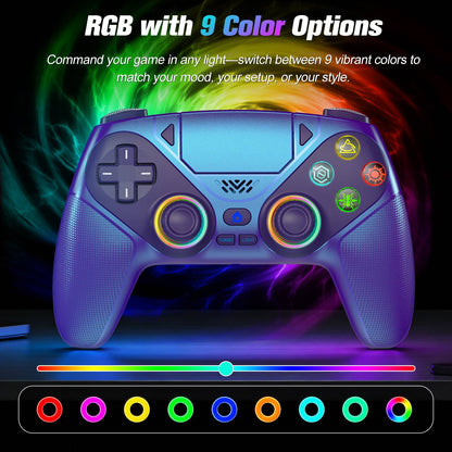 RGB Wireless Gamepad,For Playstation 5/PS5 Controller,With Turbo Dual Sense Vibrate Programming 3D Gaming Controller Console