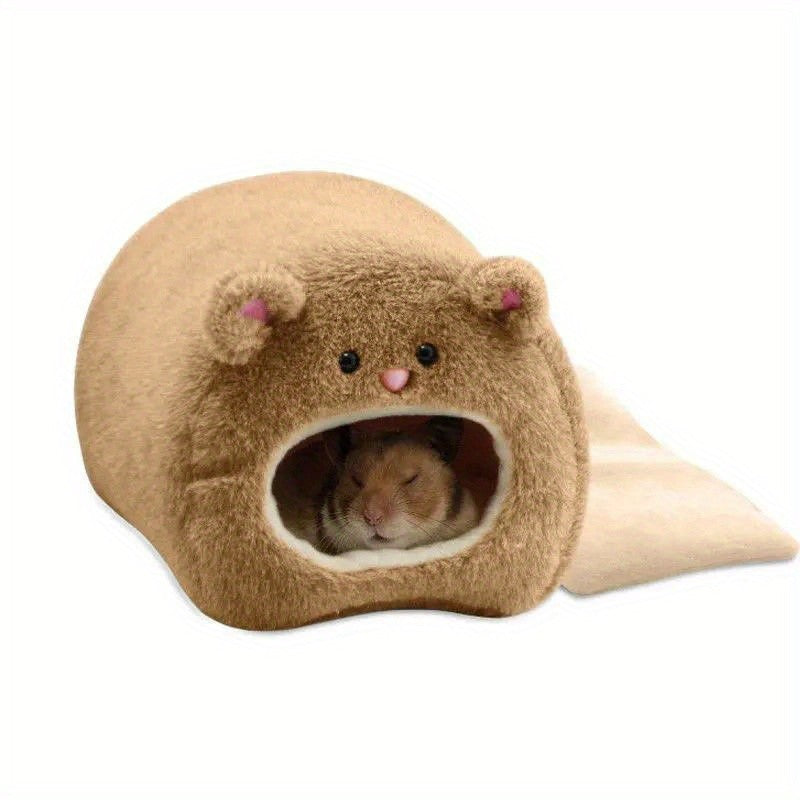 Cama Quente e Macia para Hamster, Rede para Ratos, Porquinho-da-Índia, Esquilo, Brinquedo de Inverno para Animais de Estimação, Casa de Gaiola para Hamster, Ninho Suspenso + Tapete, Cama, Casa, Ninho para Ratos e Camundongos