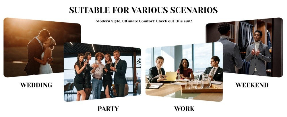 "Men's Slim Fit Sporty Blazer Jacket - Custom Tailored Suit Coat, Casual & Formal Single/Double Breasted, 2-Button Design,