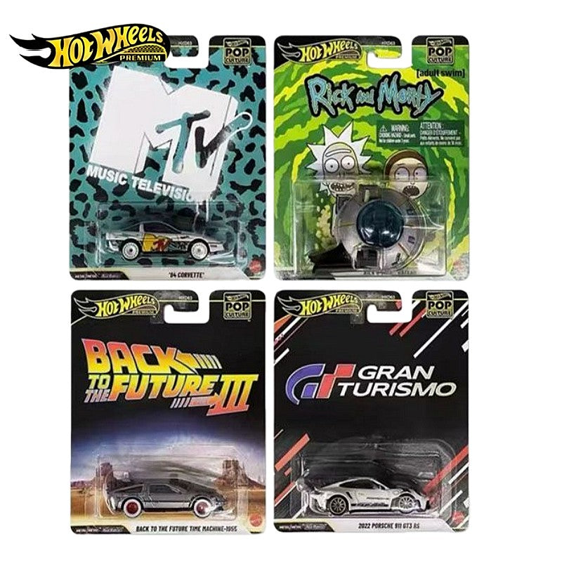Hot Wheels Original HXD63 Pop Culture Iron Bottom Borracha Pneu Liga Carro Modelo PORSCHE 911 GT3 1/64 Modelo de Carro Diecast
