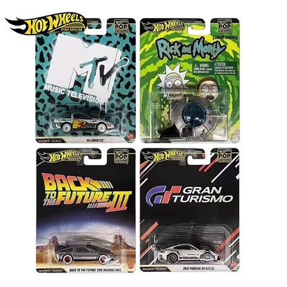 Hot Wheels Original HXD63 Pop Culture Iron Bottom Borracha Pneu Liga Carro Modelo PORSCHE 911 GT3 1/64 Modelo de Carro Diecast