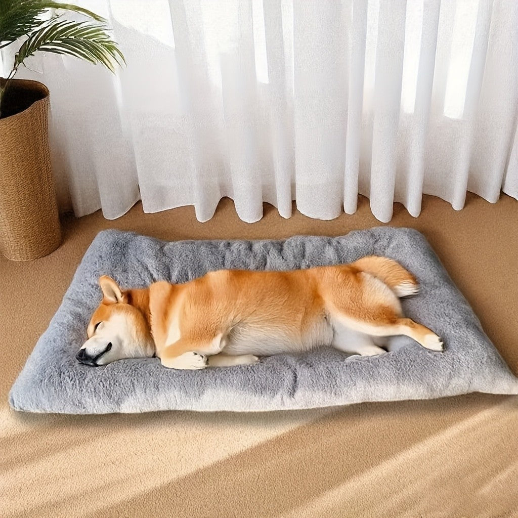 Cama Para Cachorro Grande Cama De Cachorro De Pelúcia Sofá Tapete Grosso Super Macio Poliéster Tapete Para Caixa De Transporte De Cachorro Para Cama Grande