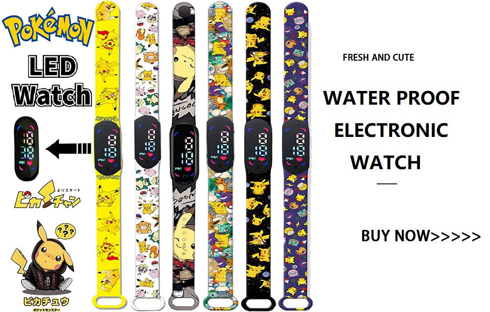 Disney Princess Kids Digital Watch Cartoon Action Figure Snow White LED Touch Waterproof Electronic Watch Toys for Children