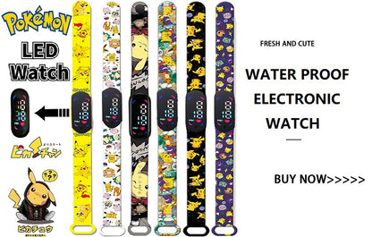 Disney Princess Kids Digital Watch Cartoon Action Figure Snow White LED Touch Waterproof Electronic Watch Toys for Children