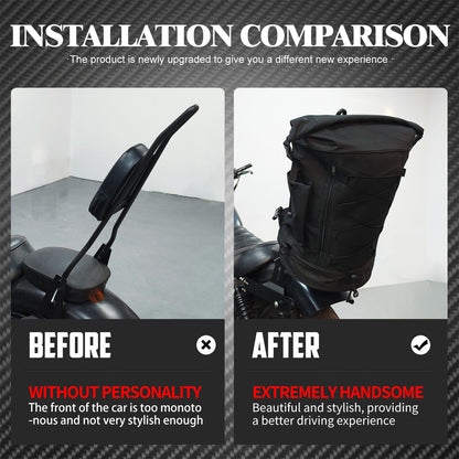 Mochila Universal para Motocicleta, Alforje, Sissy Bar, Encosto, Bolsa de Bagagem Traseira, Mochila Multifuncional para Exterior com Alças