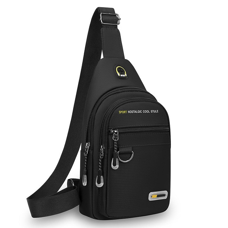 Men's chest bag - multifunctional multi compartment chest bag, durable nylon for outdoor travel, hiking and daily use, sports de