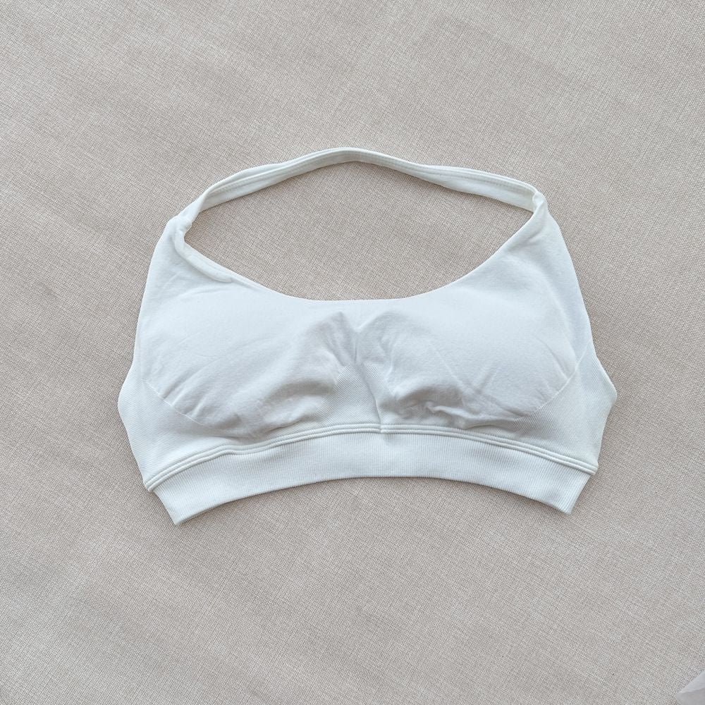 DF halter Neck Woman Sports Crop Bra  Comfortable gym bra Running Bra workout Sportswear