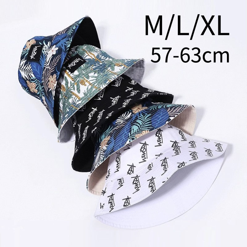 Big Head Letter Bucket Hat for Men Women XL Large Hip Hop Cap Fisherman Hat Summer Sun Hat Plus Size Panama