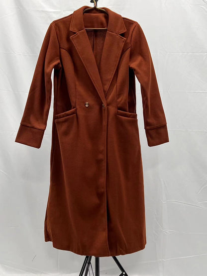 Autumn and winter 2024 new women's long woolen coat Korean version of the loose temperament haute overcoat coat