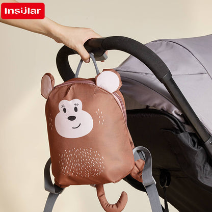 Novas mochilas infantis anti-perda com desenhos de animais fofos, mochilas escolares para meninos e meninas da pré-escola, mini bolsas escolares