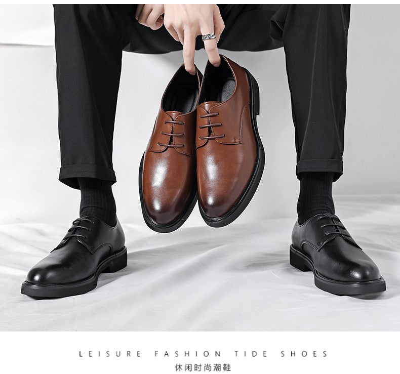 Classic Brogue Office Leather Shoes Men Casual Business Leather Shoes Korean Formal Oxford Men's Dress Shoes