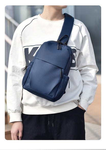 Men's Multifunctional Chest Bag with Adjustable Shoulder Straps, Suitable for Sports, Business, Travel, Commuting, Daily Outings