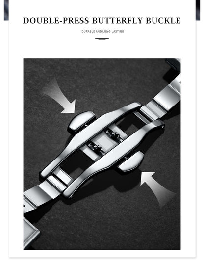 LIGE Fashion Quartz Watch for Women Stainless Steel Ceramics Strap Waterproof Women's Watches Elegant Luxury Ladies Wristwatch