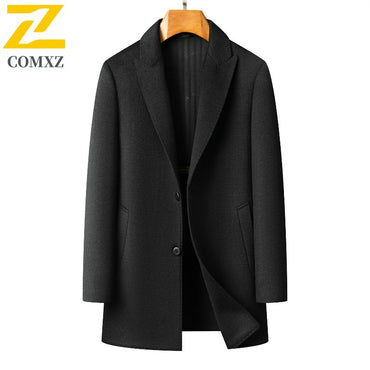 Double Faced Wool Overcoat Man 2025 Winter New Classic Business Casual Notch Lapel TrenchCoat Premium Medium Long Styles? Coat