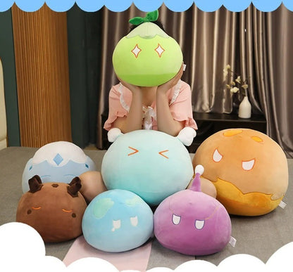 Genshin Slime Plush Throw Pillow Cute Genshin Impact Stuffed Cushio Sofa Decorative Throw Pillow Sleeping Back Cushion Decor