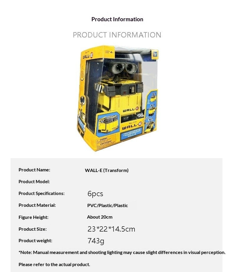 Pixar Wall·E Articulações Transformáveis Wall.E Eve Bonecos de Ação Ornamento de Mesa Boneca Transformável Modelo Brinquedo Menino Presente Colecionável