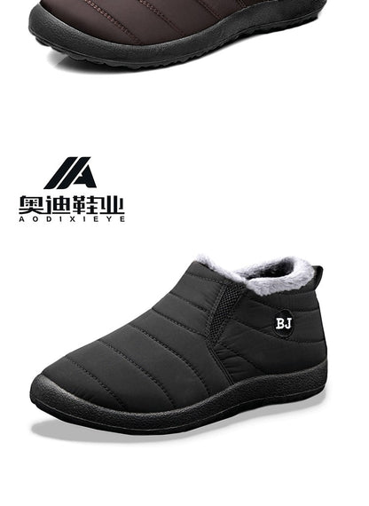 Botas Masculinas de Neve para Área Externa Sapatos Masculinos Botas de Inverno Masculinas Botas de Caminhada Cano Curto Botas Impermeáveis Masculinas Sapatos de Trabalho Calçados