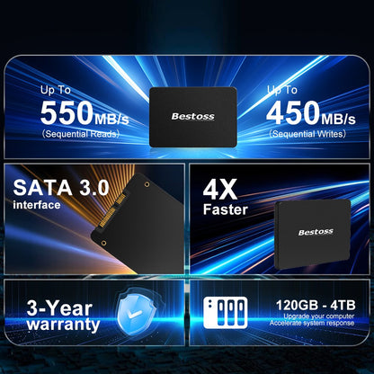 SSD Bestoss 2.5 polegadas SATA 3 120GB 128GB 240GB 256GB 480GB 512GB 960GB 1TB disco rígido interno SSD