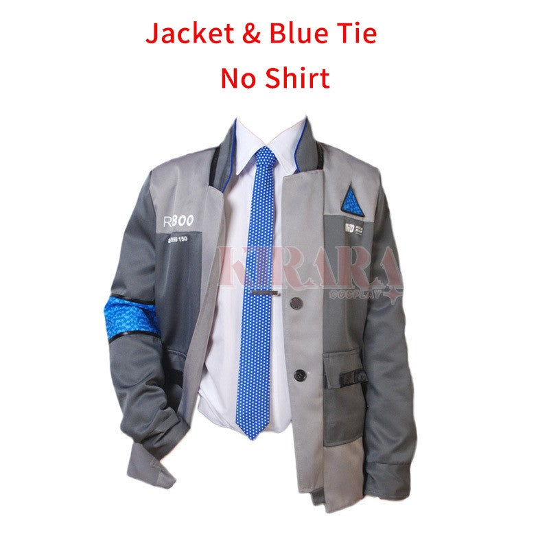 Connor RK800 Cosplay Costume Jacket Tie Set Game Detroit Become Human Role Play Uniform Men Party Outfits