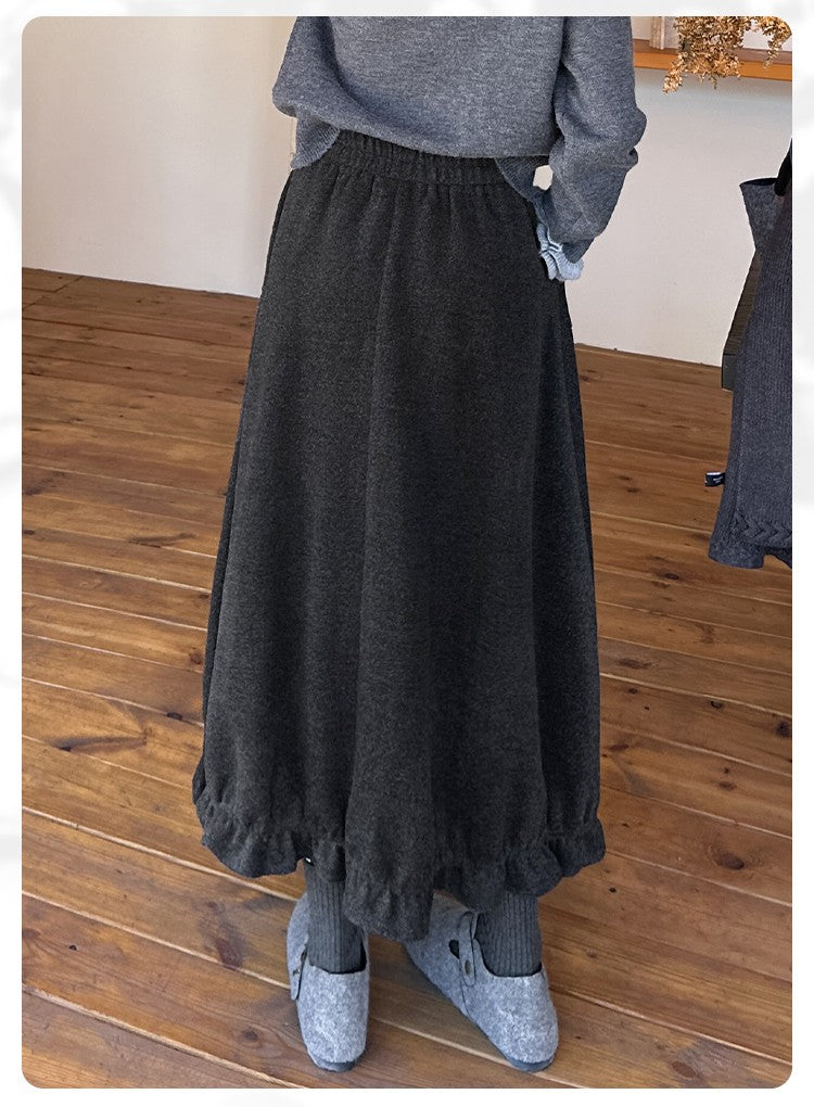 LOUISYAO Sweet Vintage Bouquet Skirt 2025 Winter Skirts Ofice Lady Fashion Premium  Senior Exquisite Long Women's A-Line Skirt