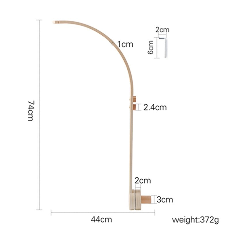 Baby Wooden Bedbell Bracket 0-12 Months Bed Bell Bracket Wooden Mobile Newborn Crochet Bed Bell Hanging Toys Newbaby Rattle Toys