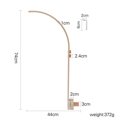 Baby Wooden Bedbell Bracket 0-12 Months Bed Bell Bracket Wooden Mobile Newborn Crochet Bed Bell Hanging Toys Newbaby Rattle Toys