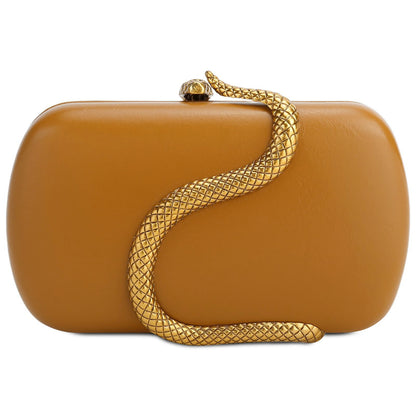 Metal Snake Matching Clutch Bag For Women Highclass Smooth Designer Evening Bags Purses Clutch Party Chain Shoulder Handbags