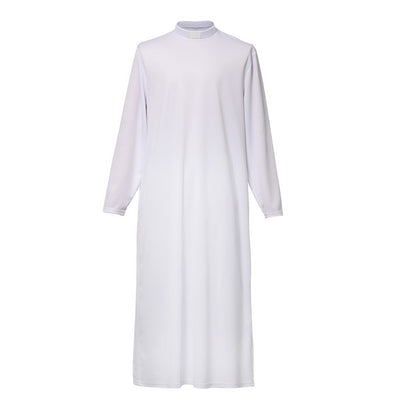 FATHER Cassocks Pulpit Robes Clergy Vestments Pastor Bishop Costume with Tab Insert Collar