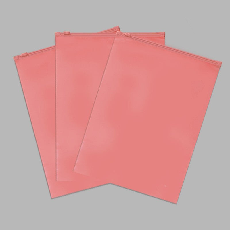 50pcs Customized Color Frosted Zipper Bags Home Travel Storage Bags Clothing Underwear Business Product Packaging Custom Logo