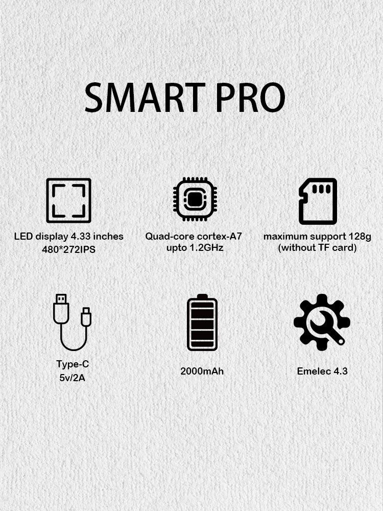 For Trimui M17 Smart Pro Handheld Game Console 4.96''IPS Screen Linux System Joystick RGB Lighting Retro Video Game Player Gift