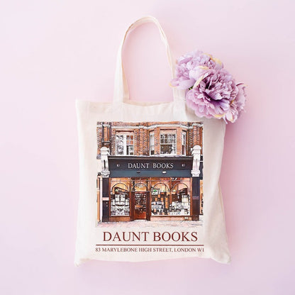 Daunt Books Tote Bag Shakespeare and Company Totes Canvas Shoulder Bag Aesthetics Shopping Bag Handbags Library Bag Back To Gift