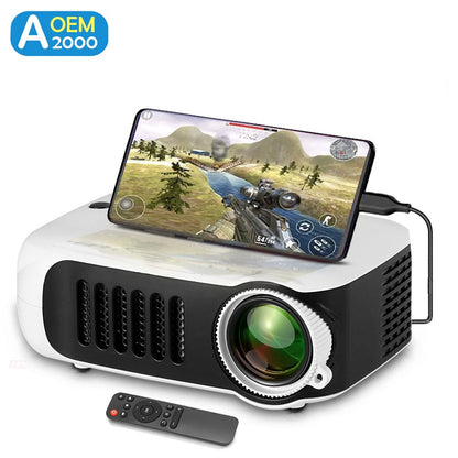 A2000 Mini Projetor Portátil Home Cinema 3D LED Projetor de Vídeo 4K 1080P Gaming Laser Beamer com Porta HD para Smart TV Box