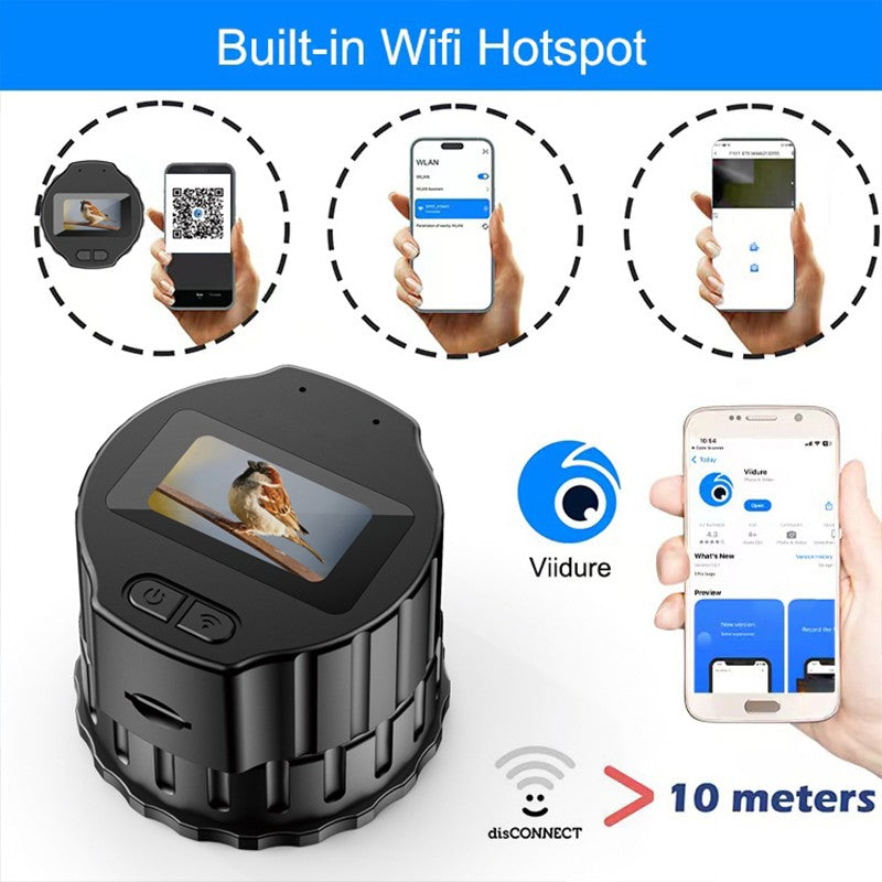 Câmera de Oculares WiFi Eletrônica 1920X1080 Tela de Alta Definição de 1.5'' Gravador Portátil para Telescópios com Conexão APP