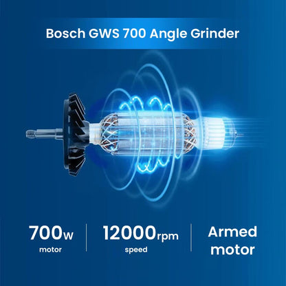 Esmerilhadeira Angular Elétrica Bosch GWS700 12000Rpm Máquina de Moer Multifuncional Portátil para Polimento de Metal Ferramentas Elétricas de Corte