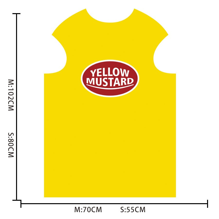 Zawaland Red Tomato Delicious Ketchup Costume Adult Boy Girl Funny Disguise Suit Yellow Mustard Halloween Cosplay Party Clothes